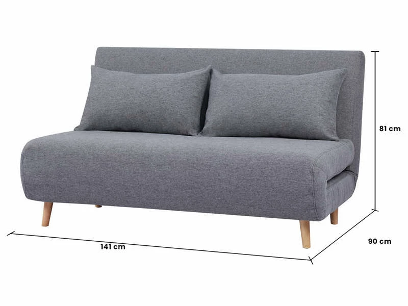 Banquette Convertible En Lit 2 Places Bleu 11 Banquette Convertible En Lit 2 Places Bleu – Image 9