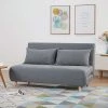 Banquette Convertible En Lit 2 Places Bleu -Banquette Soldes Magasin G 680428 Y