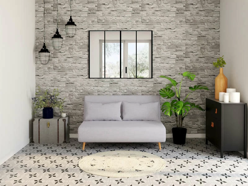 Banquette Convertible 2 Places Bleu 3 Banquette Convertible 2 Places Bleu