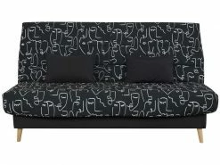 SIMMONS Banquette Lit Clic Clac Avec Couette Noir