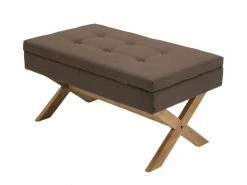 Banquette Namaro En Tissu Avec Espace De Rangement Pieds Bois De Caoutchouc , Marron/antique Clair 9 Banquette Namaro En Tissu Avec Espace De Rangement Pieds Bois De Caoutchouc , Marron/antique Clair -Banquette Soldes Magasin G CNF A14913780 E