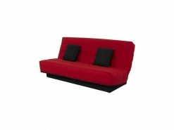 Banquette Clic Clac 120x190 - Tissu Rouge - Melissa