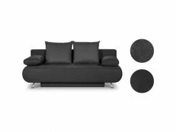 GPASPLUS Banquette Convertible Avec Le Coffre - Tissu Graphite - L210 X P92 X H80 Cm - Kaliope