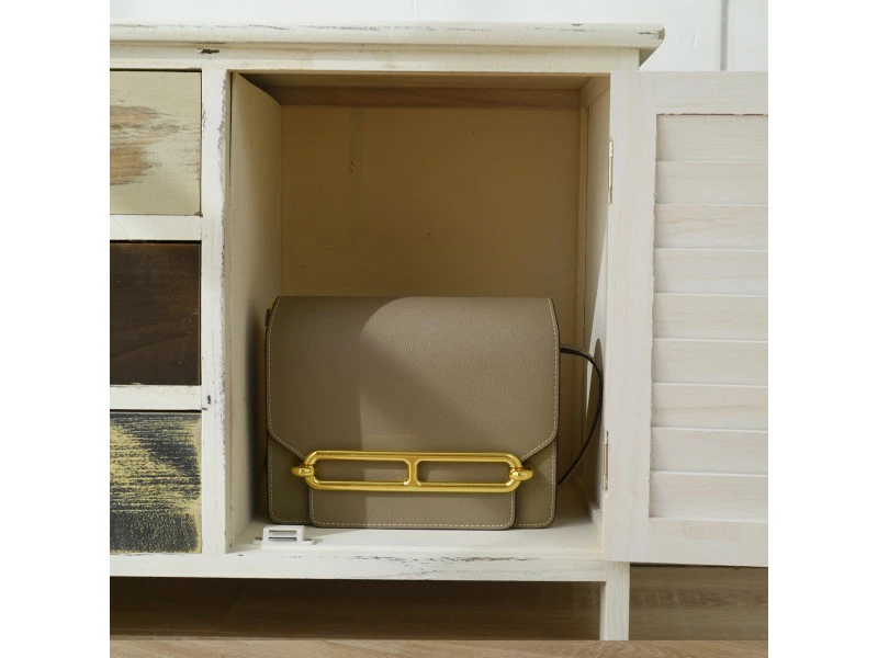 Mobili Rebecca Banc Meuble De Rangement 3 Tiroirs 2 Porte Bois Blanc 45x90x34 6 Mobili Rebecca Banc Meuble De Rangement 3 Tiroirs 2 Porte Bois Blanc 45x90x34 – Image 4