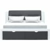 GPASPLUS Scarlette Lit Adulte Contemporain Avec Tiroirs De Rangement - Simili Gris Fonce/blanc - Sommier Inclus - 140 X 190 Cm 2 GPASPLUS Scarlette Lit Adulte Contemporain Avec Tiroirs De Rangement - Simili Gris Fonce/blanc - Sommier Inclus - 140 X 190 Cm -Banquette Soldes Magasin G CNF B29266297 B