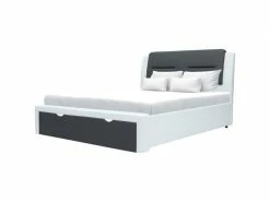 GPASPLUS Scarlette Lit Adulte Contemporain Avec Tiroirs De Rangement - Simili Gris Fonce/blanc - Sommier Inclus - 140 X 190 Cm 10 GPASPLUS Scarlette Lit Adulte Contemporain Avec Tiroirs De Rangement - Simili Gris Fonce/blanc - Sommier Inclus - 140 X 190 Cm -Banquette Soldes Magasin G CNF B29266297 E