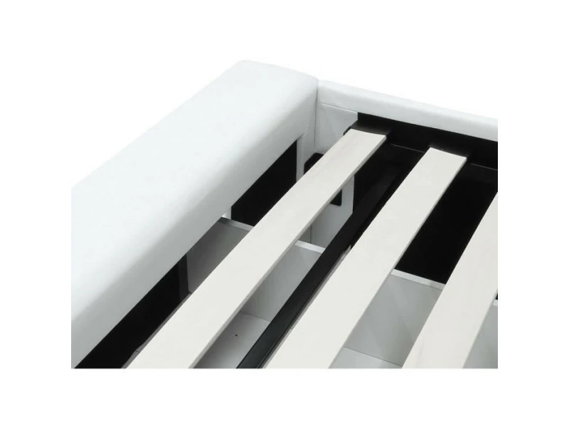 GPASPLUS Scarlette Lit Adulte Contemporain Avec Tiroirs De Rangement - Simili Gris Fonce/blanc - Sommier Inclus - 140 X 190 Cm 7 GPASPLUS Scarlette Lit Adulte Contemporain Avec Tiroirs De Rangement - Simili Gris Fonce/blanc - Sommier Inclus - 140 X 190 Cm – Image 5