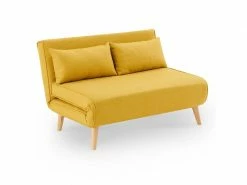 DECO_IN_PARIS Banquette Convertible 2 Places En Tissu Jaune Tonka 8 DECO_IN_PARIS Banquette Convertible 2 Places En Tissu Jaune Tonka -Banquette Soldes Magasin G CNF B33181179 D
