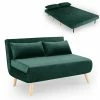 Banquette Convertible 2 Places En Velours Vert Tonka -Banquette Soldes Magasin G CNF B37178986 B