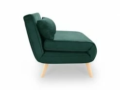 Banquette Convertible 2 Places En Velours Vert Tonka -Banquette Soldes Magasin G CNF B37178986 E