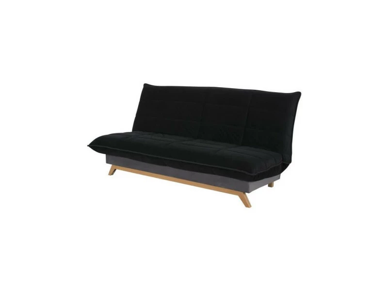 Simmons Banquette Clic Clac 120x190 - Tissu Noir - Made In France - Samantha 3 Simmons Banquette Clic Clac 120x190 - Tissu Noir - Made In France - Samantha