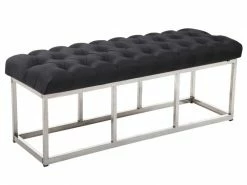 Banc Amun E En Tissu , Noir /120 Cm
