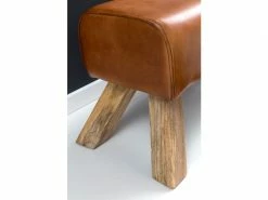 Finebuy Bois Massif Cuir Banc 90 X 43 X 30 Cm Style Rétro | Rembourré Banc | Banc En Cuir Salle à Manger Brun | Petit Banquette De Lit Cuir Véritable Banc Couloir -Banquette Soldes Magasin G CNF C93964304 E