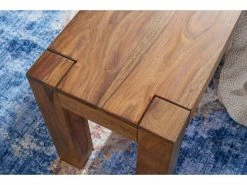 Finebuy Banc De Cuisine Bois Massif Sheesham Champêtre | Salle à Manger Banque Banc Pour Table De Cuisine | Banc Salle à Manger -Banquette Soldes Magasin G CNF D19660888 E