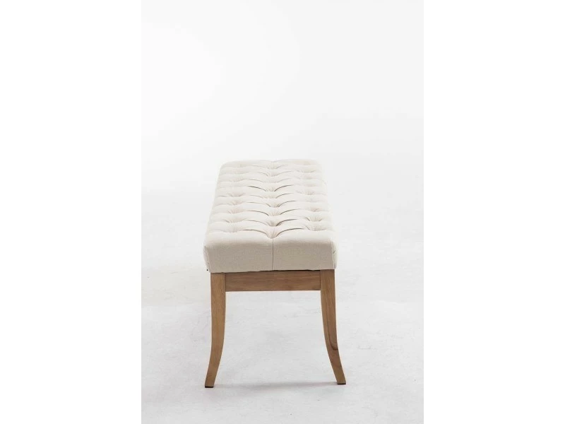 Banc Ramses Tissu Pieds Antique Clair , Crème/120 Cm 4 Banc Ramses Tissu Pieds Antique Clair , Crème/120 Cm – Image 2