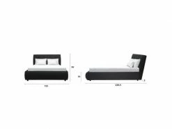 GPASPLUS Cloud Lit Adulte - 160 X 200 Cm + Coffre De Rangement - Simili Blanc -sommier A Lattes Inclus -Banquette Soldes Magasin G CNF D44427629 F