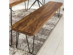 Finebuy Banc De Cuisine Bois Massif Sheesham | Salle à Manger Banque - Banc Pour Table De Cuisine | Banc Salle à Manger -Banquette Soldes Magasin G CNF D61547802 C