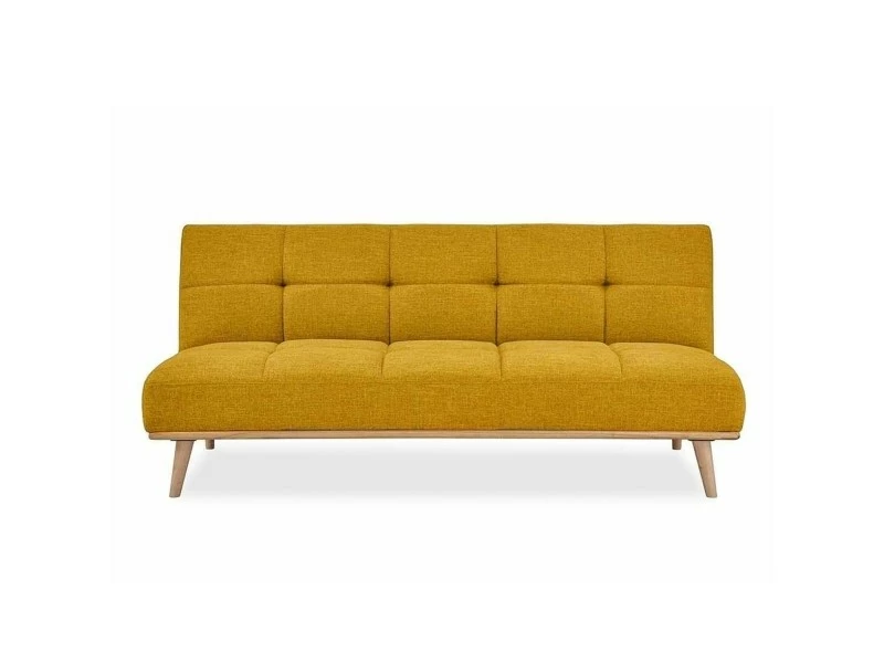 Meghan - Banquette Clic Clac Scandinave 3 Places Jaune 4 Meghan - Banquette Clic Clac Scandinave 3 Places Jaune – Image 2
