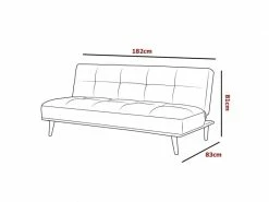Meghan - Banquette Clic Clac Scandinave 3 Places Jaune 11 Meghan - Banquette Clic Clac Scandinave 3 Places Jaune -Banquette Soldes Magasin G CNF D62086764 F