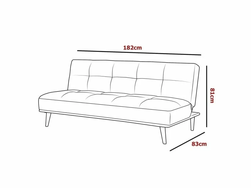 Meghan - Banquette Clic Clac Scandinave 3 Places Jaune 7 Meghan - Banquette Clic Clac Scandinave 3 Places Jaune – Image 5