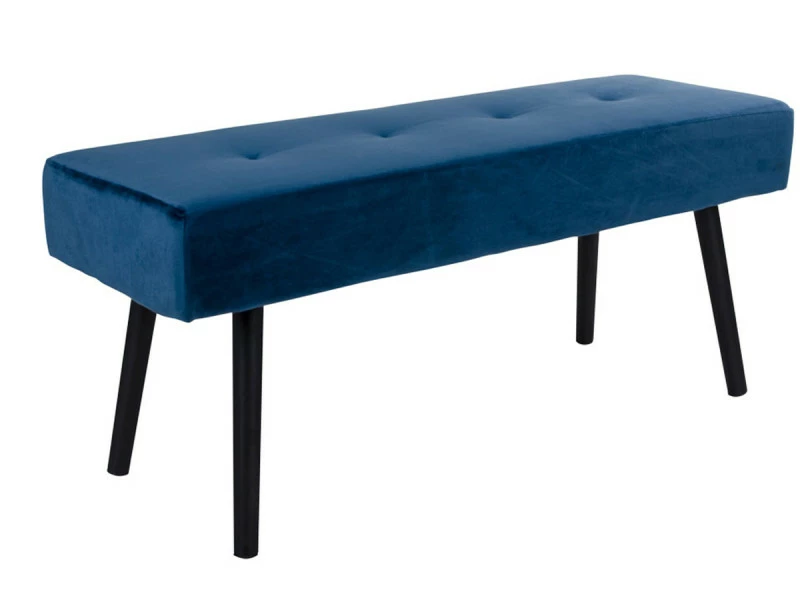 Banc En Tissu Coloris Bleu Foncé - Dim : 100 X 44 X 35 Cm -pegane- 4 Banc En Tissu Coloris Bleu Foncé - Dim : 100 X 44 X 35 Cm -pegane- – Image 2
