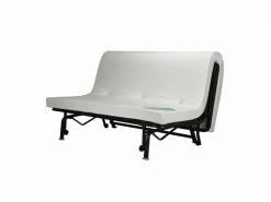 MEUBLETMOI Banquette Lit Bz 140x190 Cm En Tissu Gris Matelas 12 Cm – Buzzy -Banquette Soldes Magasin G CNF D88021408 D