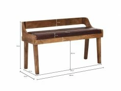 Finebuy Banc Banc En Cuir Véritable / Bois Massif 108x63x43 Cm | Banc Rembourré Avec Dossier | Banc Couloir Chambre Marron | Petit Banc De Lit En Cuir 9 Finebuy Banc Banc En Cuir Véritable / Bois Massif 108x63x43 Cm | Banc Rembourré Avec Dossier | Banc Couloir Chambre Marron | Petit Banc De Lit En Cuir -Banquette Soldes Magasin G CNF D99735780 E