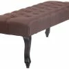 Banquette Brest En Tissu Avec Piètement Antique Sombre , Marron/120 Cm 1 Banquette Brest En Tissu Avec Piètement Antique Sombre , Marron/120 Cm -Banquette Soldes Magasin G CNF E23927961 B