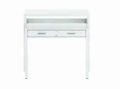 Dmora Bureau Console Extensible Avec Deux Tiroirs, Couleur Blanche, 87,5 X 98,5 X 36 Cm (extensible Jusqu'à 66 Cm Lorsqu'il Est Ouvert). 11 Dmora Bureau Console Extensible Avec Deux Tiroirs, Couleur Blanche, 87,5 X 98,5 X 36 Cm (extensible Jusqu'à 66 Cm Lorsqu'il Est Ouvert). -Banquette Soldes Magasin G CNF E48458055 F