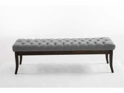 Banc Ramses Tissu Antique Sombre , Gris/150 Cm