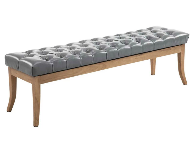 Banc Ramses Similicuir Antique Clair , Gris/150 Cm 3 Banc Ramses Similicuir Antique Clair , Gris/150 Cm