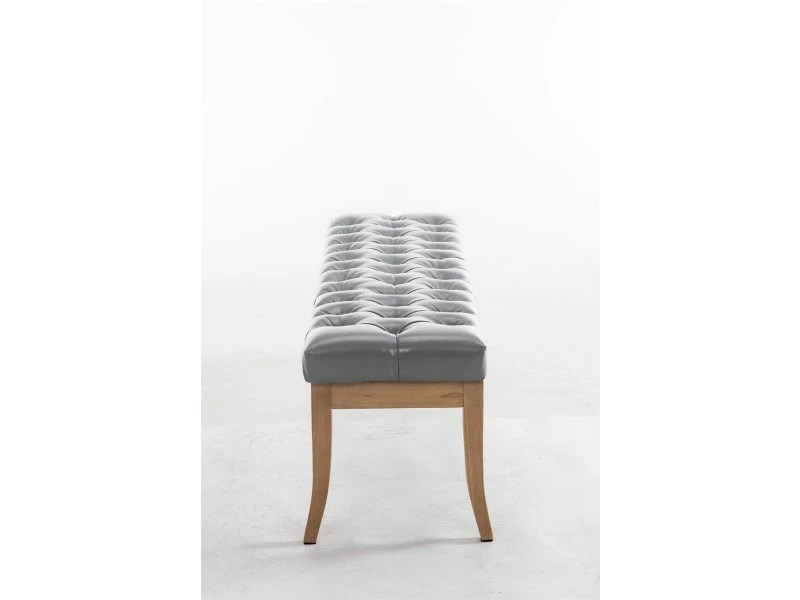 Banc Ramses Similicuir Antique Clair , Gris/150 Cm 4 Banc Ramses Similicuir Antique Clair , Gris/150 Cm – Image 2