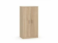 Dmora Armoire Multifonction Lamar Avec Deux Portes Et Six étagères, Couleur Chêne Canadien, 108 X 55 X 36 Cm