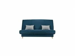 COMFORT_BULTEX Bultex Clic Clac Mona 3 Places - Tissu Bleu - L 192 X P 95 X H 101