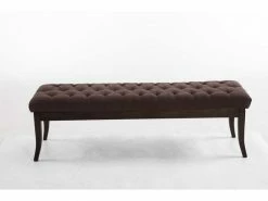 Banc Ramses Tissu Antique Sombre , Marron/150 Cm