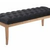 Banc Ramses Tissu Pieds Antique Clair , Noir /120 Cm -Banquette Soldes Magasin G CNF F36094532 B