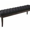 Banc Ramses Tissu Antique Sombre , Noir /150 Cm -Banquette Soldes Magasin G CNF F46972235 B