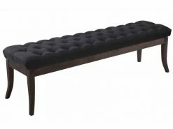 Banc Ramses Tissu Antique Sombre , Noir /150 Cm