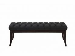 Banc Ramses Tissu Antique Sombre , Noir /120 Cm