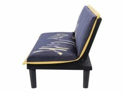 GPASPLUS Cassy Banquette Clic Clac 3 Places Imprimé New York - Tissu Jaune - L 179 X P 79 X H 74 Cm -Banquette Soldes Magasin G CNF G63134927 F