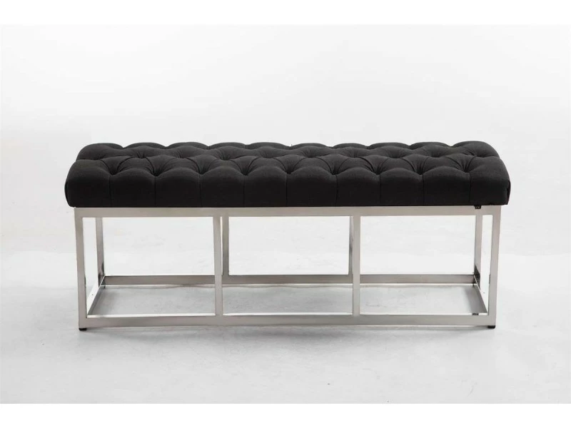 Banc Amun E En Tissu , Gris Foncé/120 Cm 3 Banc Amun E En Tissu , Gris Foncé/120 Cm