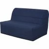 GPASPLUS Banquette Bz 140x190 - Tissu Bleu Marine - Melissa
