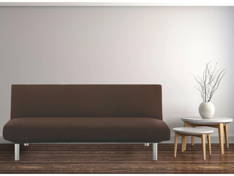Housse Canapé Clic Clac Elastique Eiffel Textile Milan Marron 6 Housse Canapé Clic Clac Elastique Eiffel Textile Milan Marron – Image 4