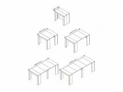 Dmora Table Console Extensible, Blanc Brillant, 90 X 78 X 51 Cm (jusqu'à 237 Avec Rallonges). -Banquette Soldes Magasin G CNF I99760131 F