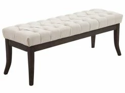 Banc Ramses Tissu Antique Sombre , Crème/120 Cm