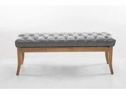 Banc Ramses Similicuir Antique Clair , Gris/120 Cm