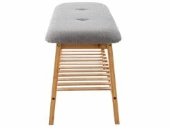 Banquette Marne En Tissu Avec Pieds Carrés En Bois De Bambou , Gris/90 Cm 8 Banquette Marne En Tissu Avec Pieds Carrés En Bois De Bambou , Gris/90 Cm -Banquette Soldes Magasin G CNF J69718492 D