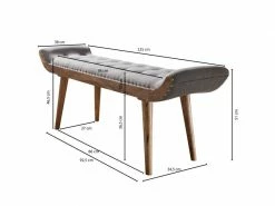 Finebuy Tissu / Bois Massif Gris 125x51x38 Cm Chesterfield Design | Couloir De Banc Rembourré | Banquette De Lit En Tissu 2 Personnes | Banc De Couloir Moderne 5 Finebuy Tissu / Bois Massif Gris 125x51x38 Cm Chesterfield Design | Couloir De Banc Rembourré | Banquette De Lit En Tissu 2 Personnes | Banc De Couloir Moderne -Banquette Soldes Magasin G CNF J75667715 E