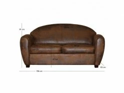 Canapé Convertible 3 Places Marron Aspect Vieilli - Cuba 11 Canapé Convertible 3 Places Marron Aspect Vieilli - Cuba -Banquette Soldes Magasin G CNF J77464105 F