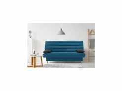 Liv Banquette Clic Clac 3 Places - Tissu Bleu Canard - Slyle Scandinave - L 190 X P92 Cm -Banquette Soldes Magasin G CNF K52969060 C